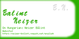 balint neizer business card